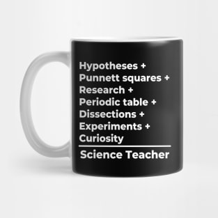 Science Teacher Equation - white text Mug